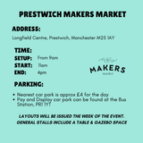 Prestwich Makers Market - Sunday 10th August